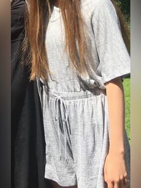Gap Gray V-Neck Short Romper